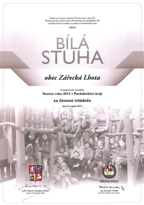 bíla stuha diplom
